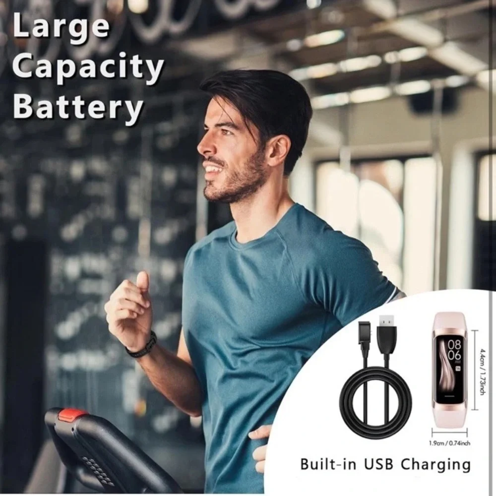 Fitness Tracker with 24/7 Heart Rate, Blood Oxygen Blood Pressure Sleep Monitor